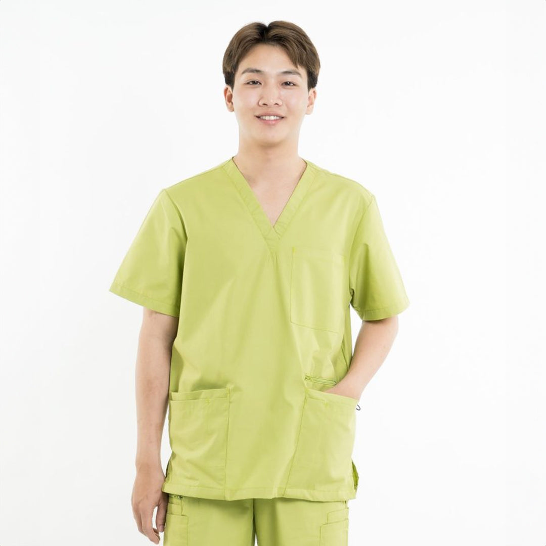 House of Uniforms The Jack Scrub Top | Mens Scrubness Wasabi