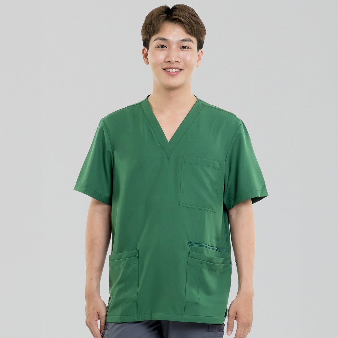 House of Uniforms The Alex Scrub Top | Mens Scrubness Emerald