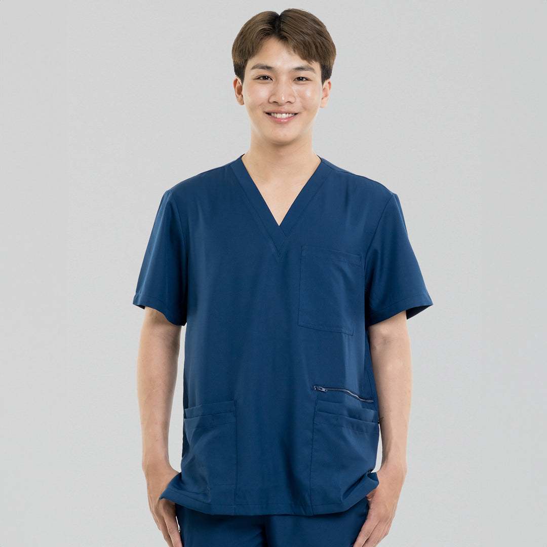 House of Uniforms The Alex Scrub Top | Mens Scrubness Navy