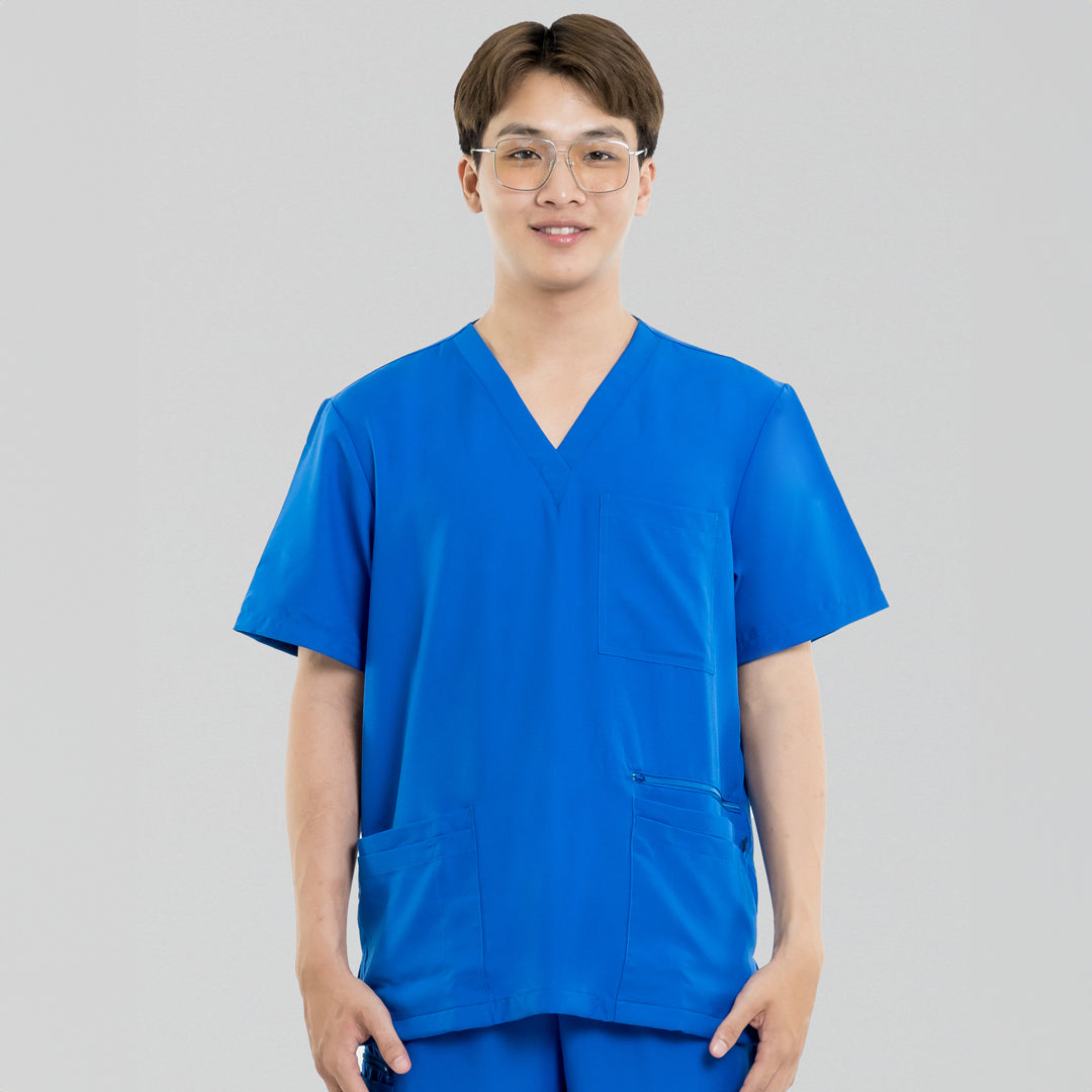 House of Uniforms The Alex Scrub Top | Mens Scrubness Royal