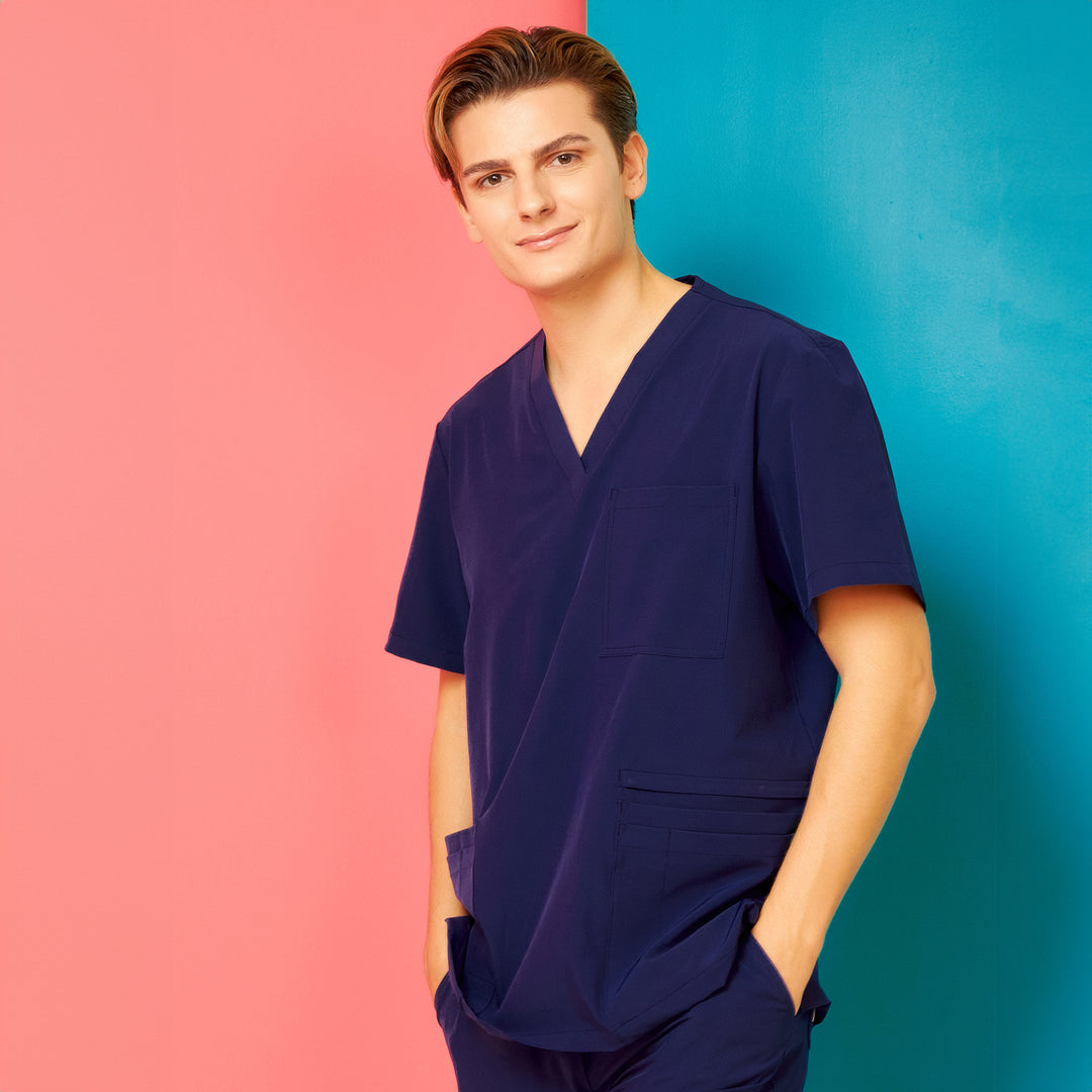 House of Uniforms The Charlie Scrub Top | Mens Scrubness Lazuli