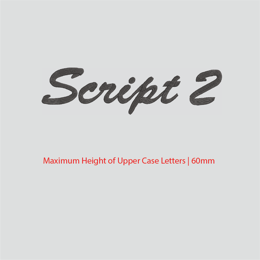 House of Uniforms Embroidery | Personal Names | Large House of Uniforms Script 2