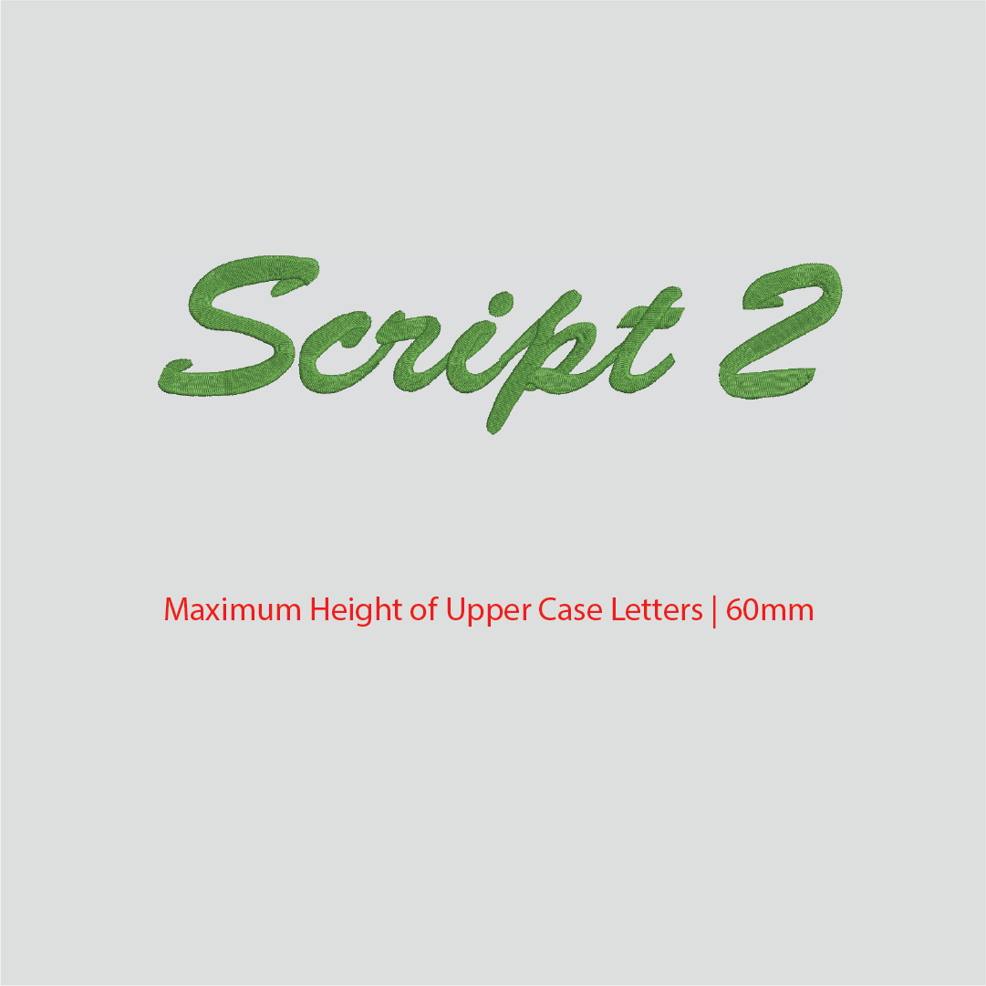 House of Uniforms Embroidery | Personal Names | Large House of Uniforms Script 2