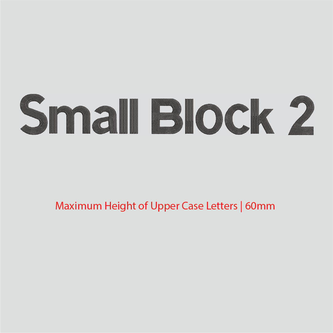 House of Uniforms Embroidery | Personal Names | Large House of Uniforms Small Block 2