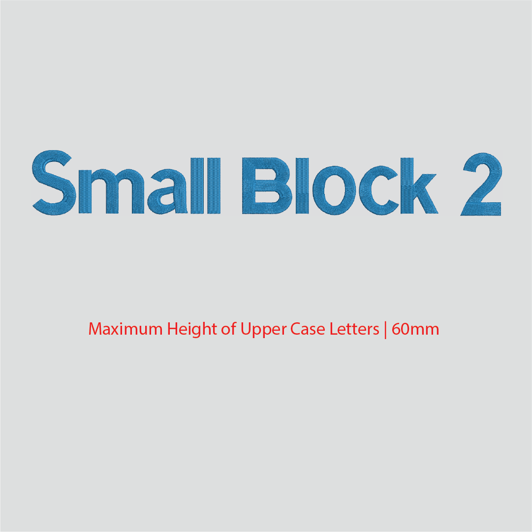 House of Uniforms Embroidery | Personal Names | Large House of Uniforms Small Block 2
