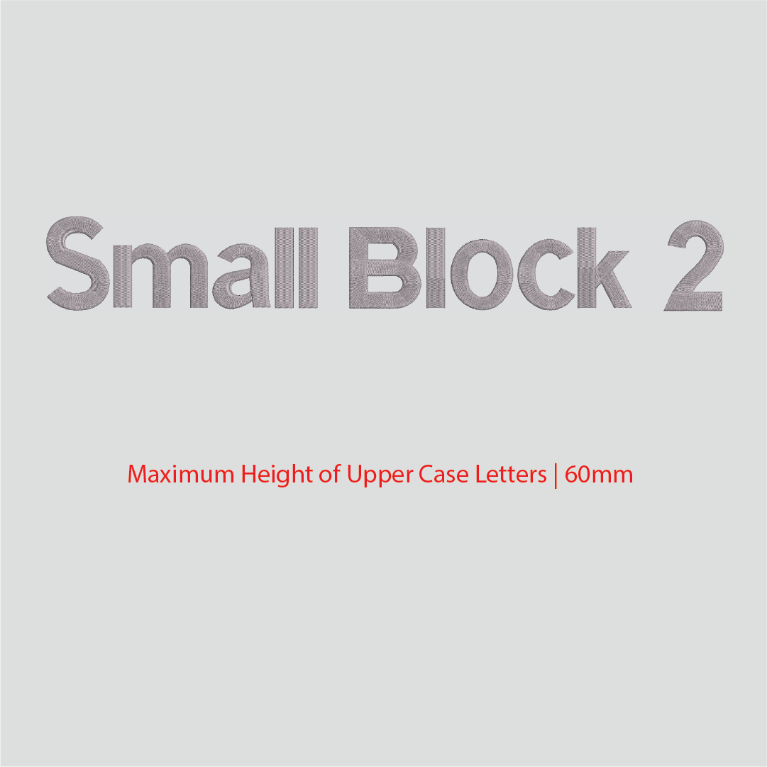 House of Uniforms Embroidery | Personal Names | Large House of Uniforms Small Block 2
