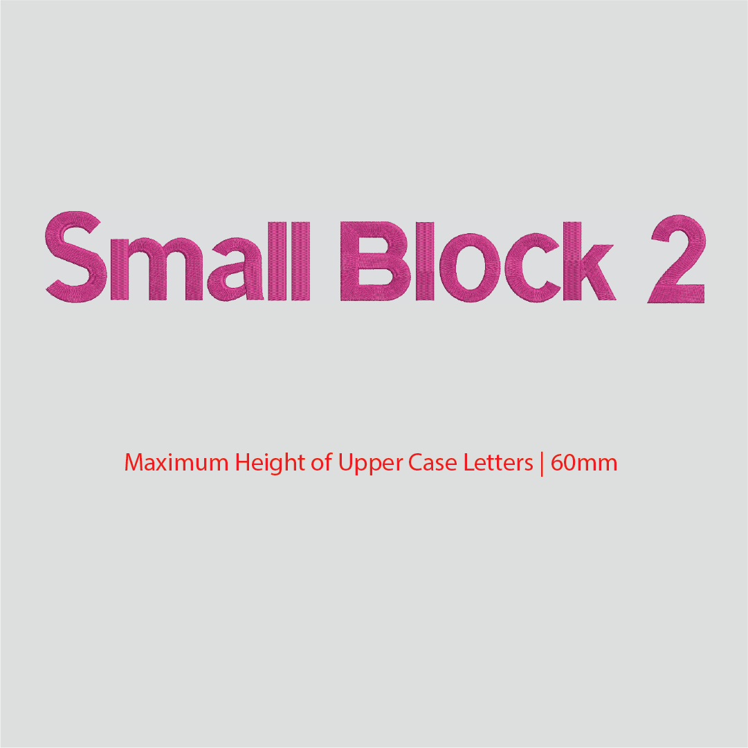House of Uniforms Embroidery | Personal Names | Large House of Uniforms Small Block 2