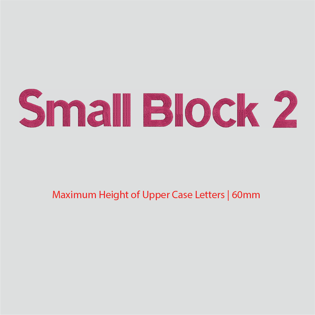 House of Uniforms Embroidery | Personal Names | Large House of Uniforms Small Block 2