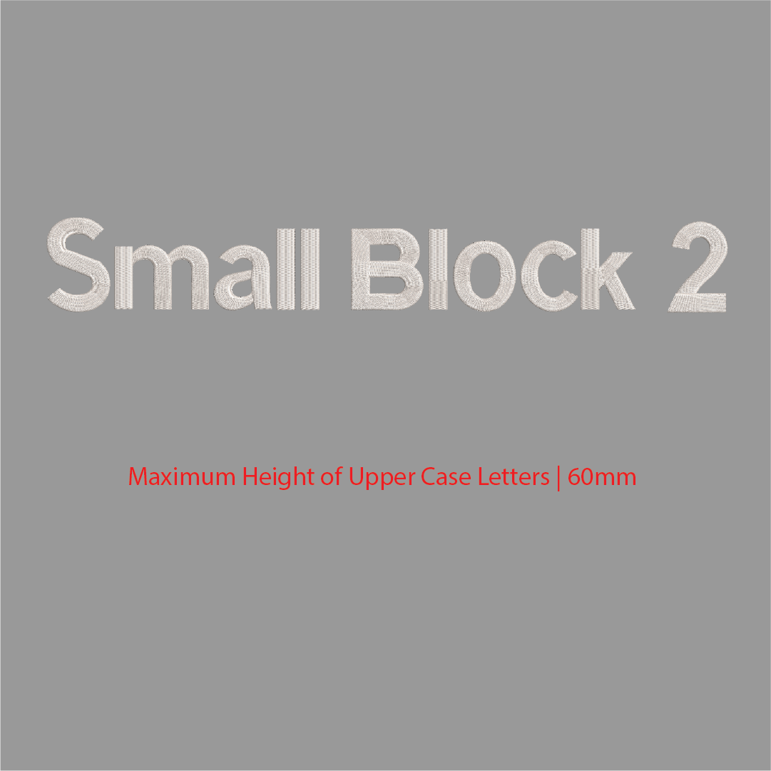 House of Uniforms Embroidery | Personal Names | Large House of Uniforms Small Block 2