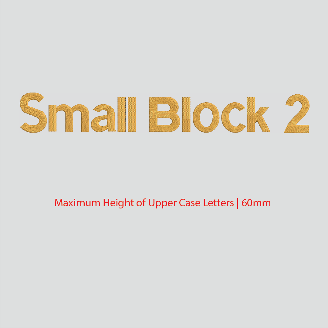 House of Uniforms Embroidery | Personal Names | Large House of Uniforms Small Block 2