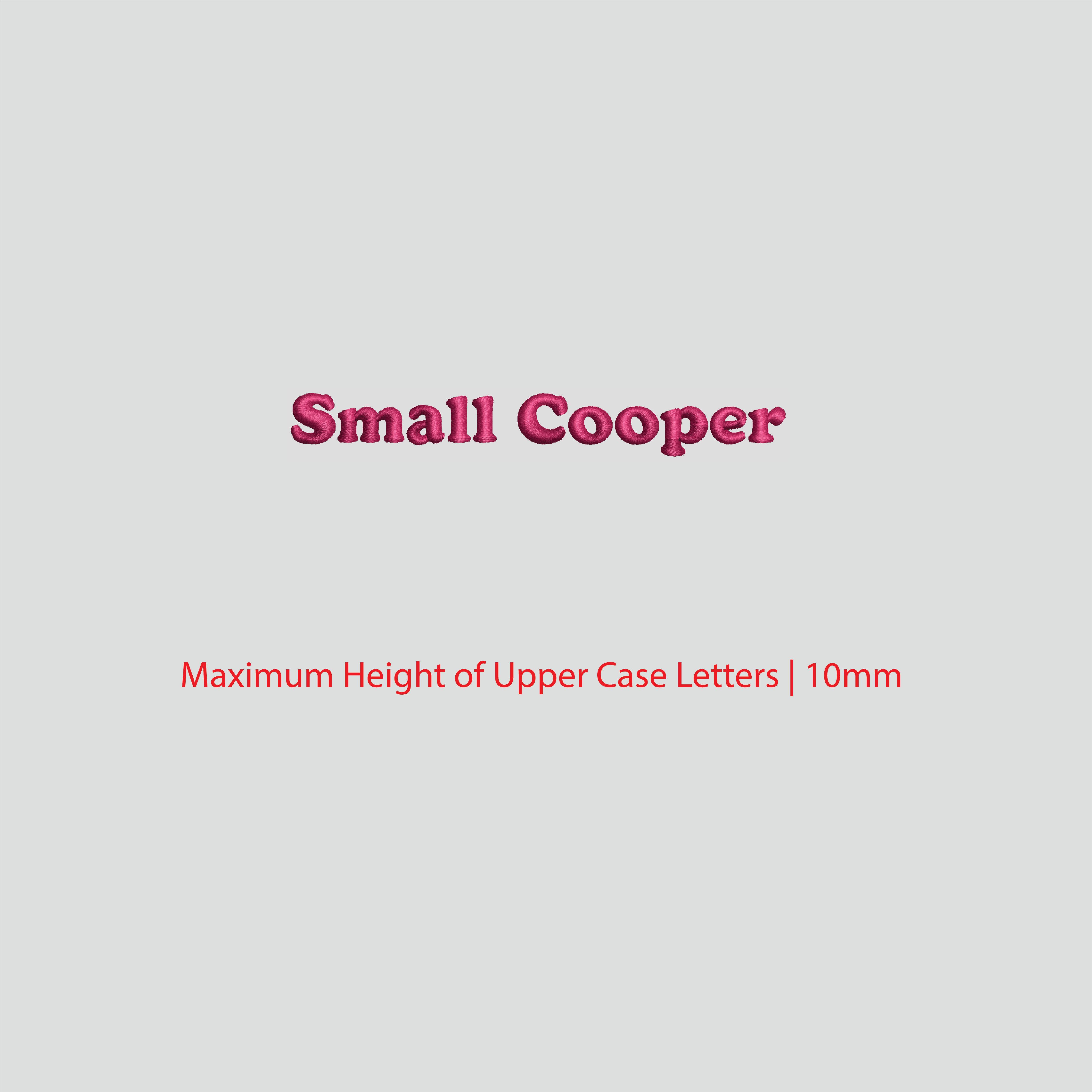 House of Uniforms Embroidery | Personal Names | Small House of Uniforms SM Cooper