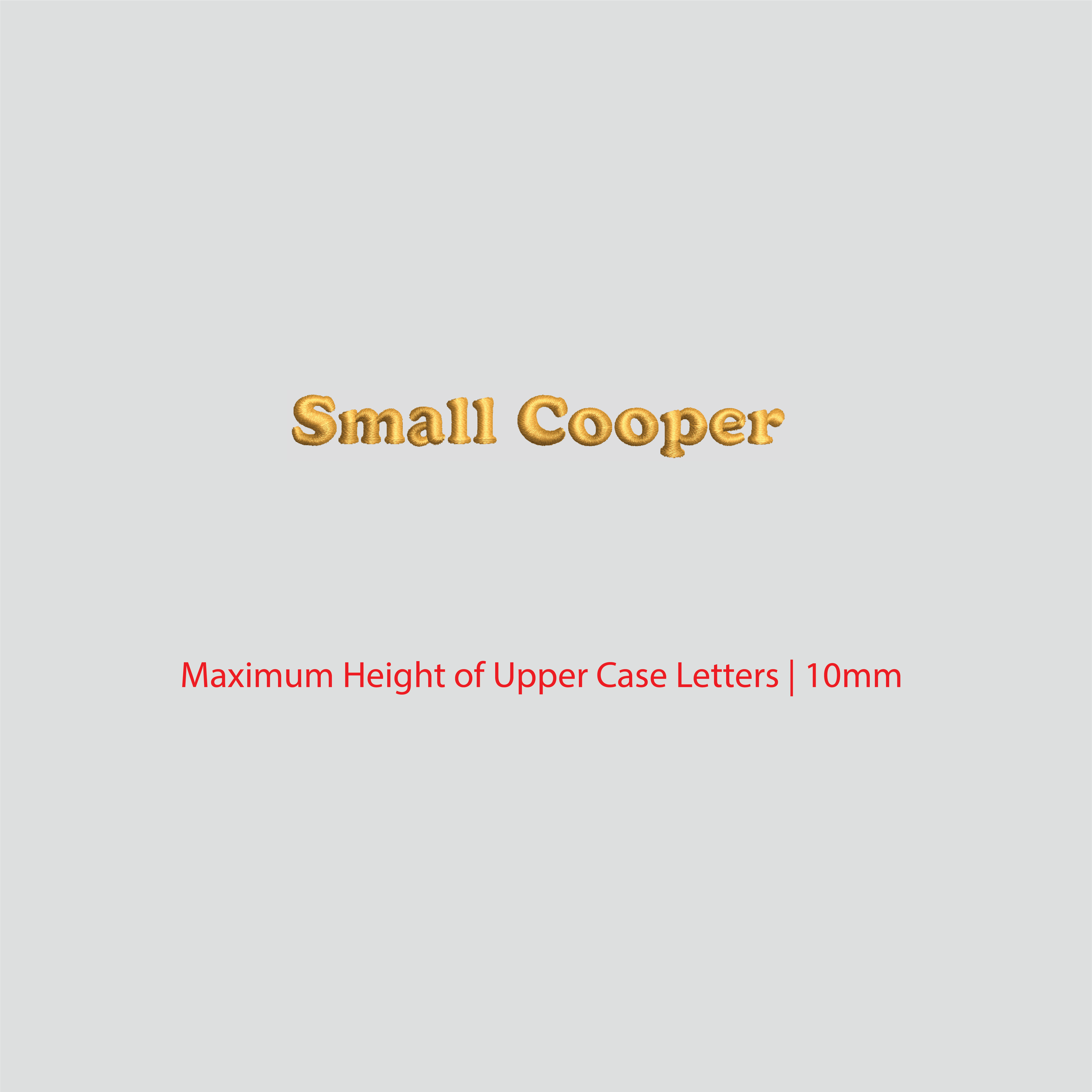 House of Uniforms Embroidery | Personal Names | Small House of Uniforms SM Cooper