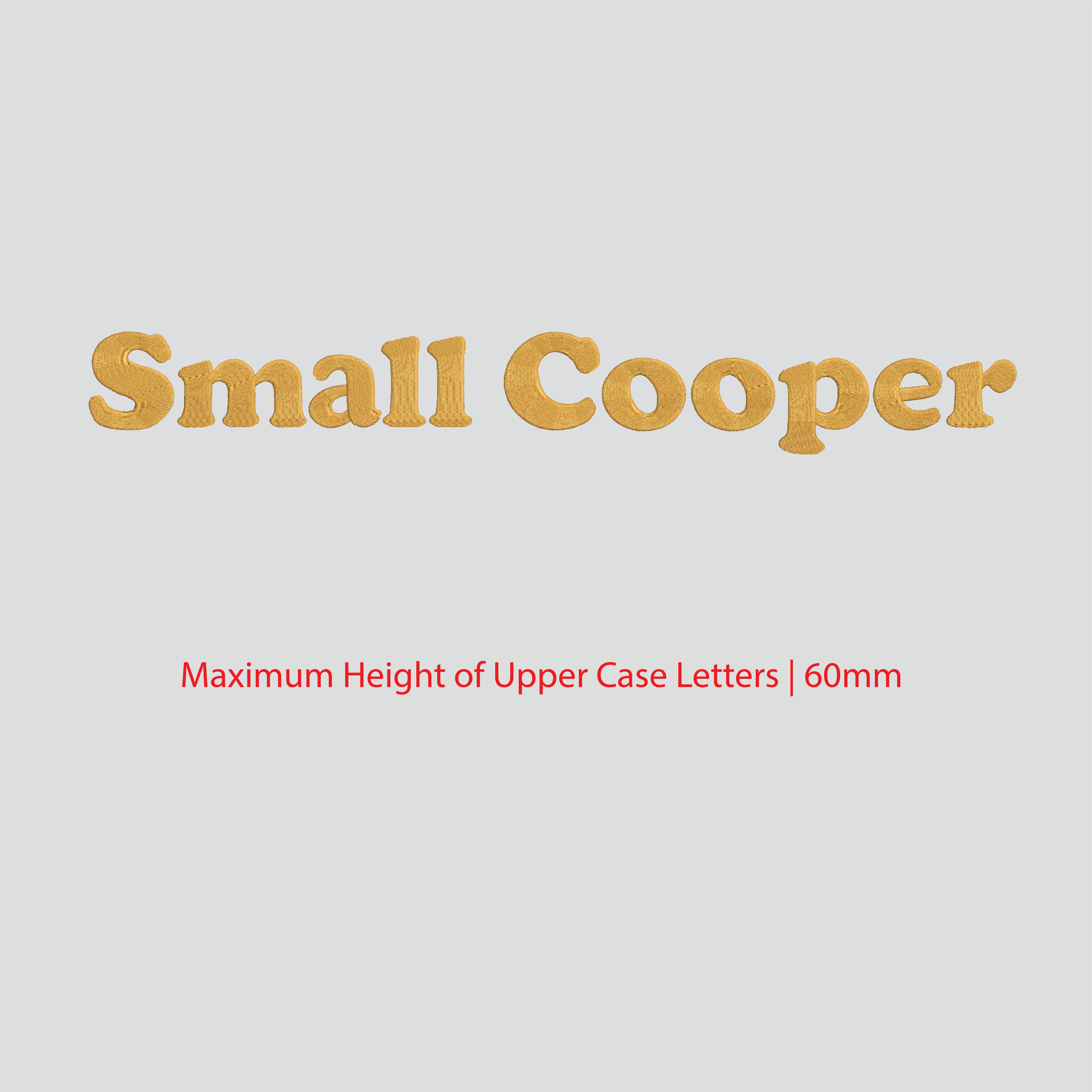 House of Uniforms Embroidery | Personal Names | Large House of Uniforms SM Cooper