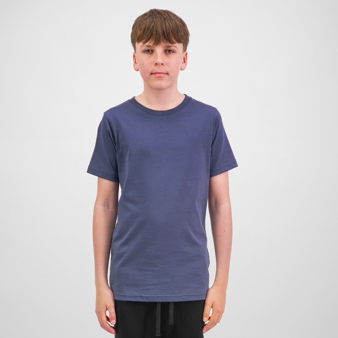 House of Uniforms The Basis Tee | Short Sleeve | Youth Goodmates Steel Blue