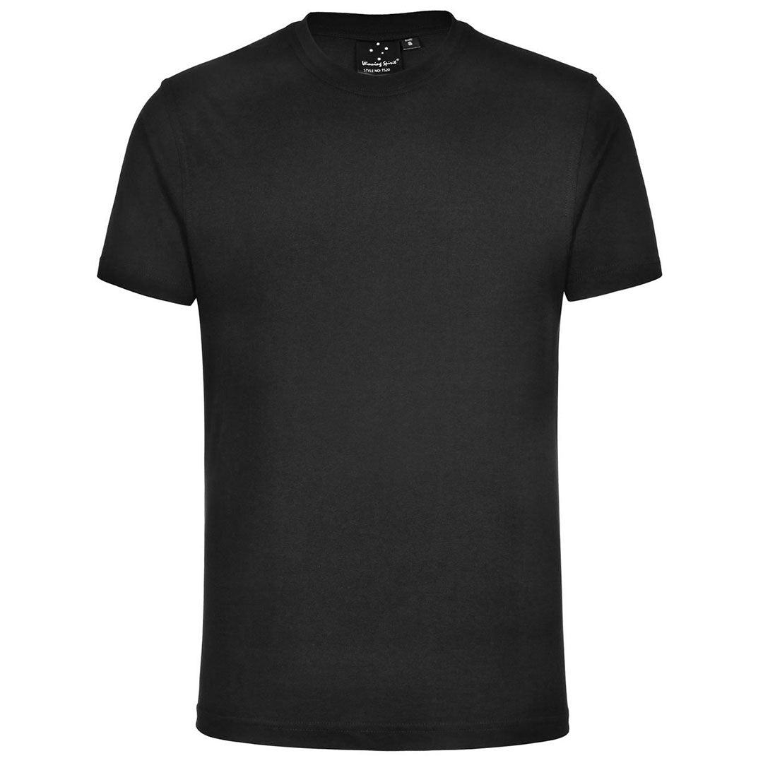 House of Uniforms The Crew Neck Budget Tee | Adults Winning Spirit Black