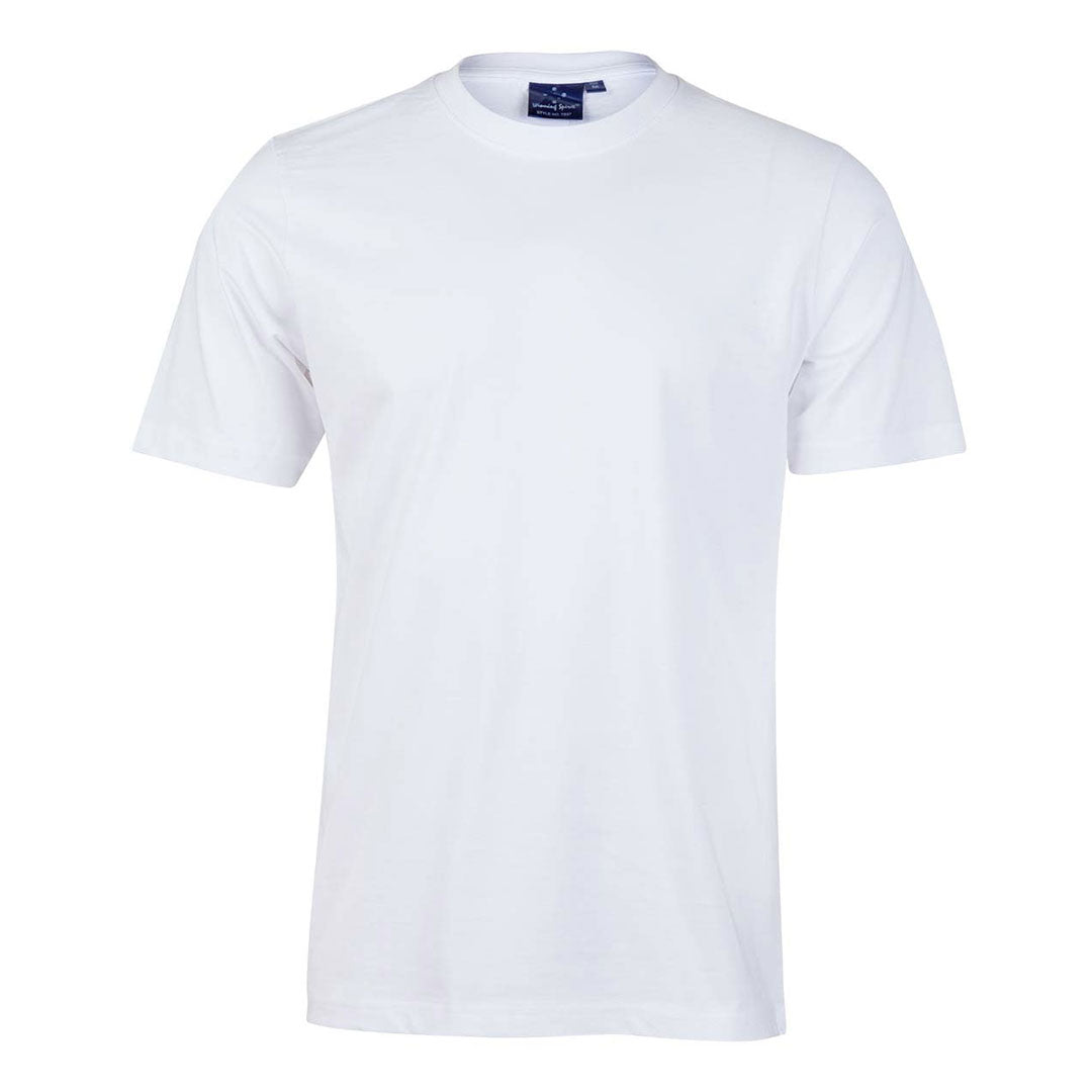 House of Uniforms The Crew Neck Budget Tee | Adults Winning Spirit White