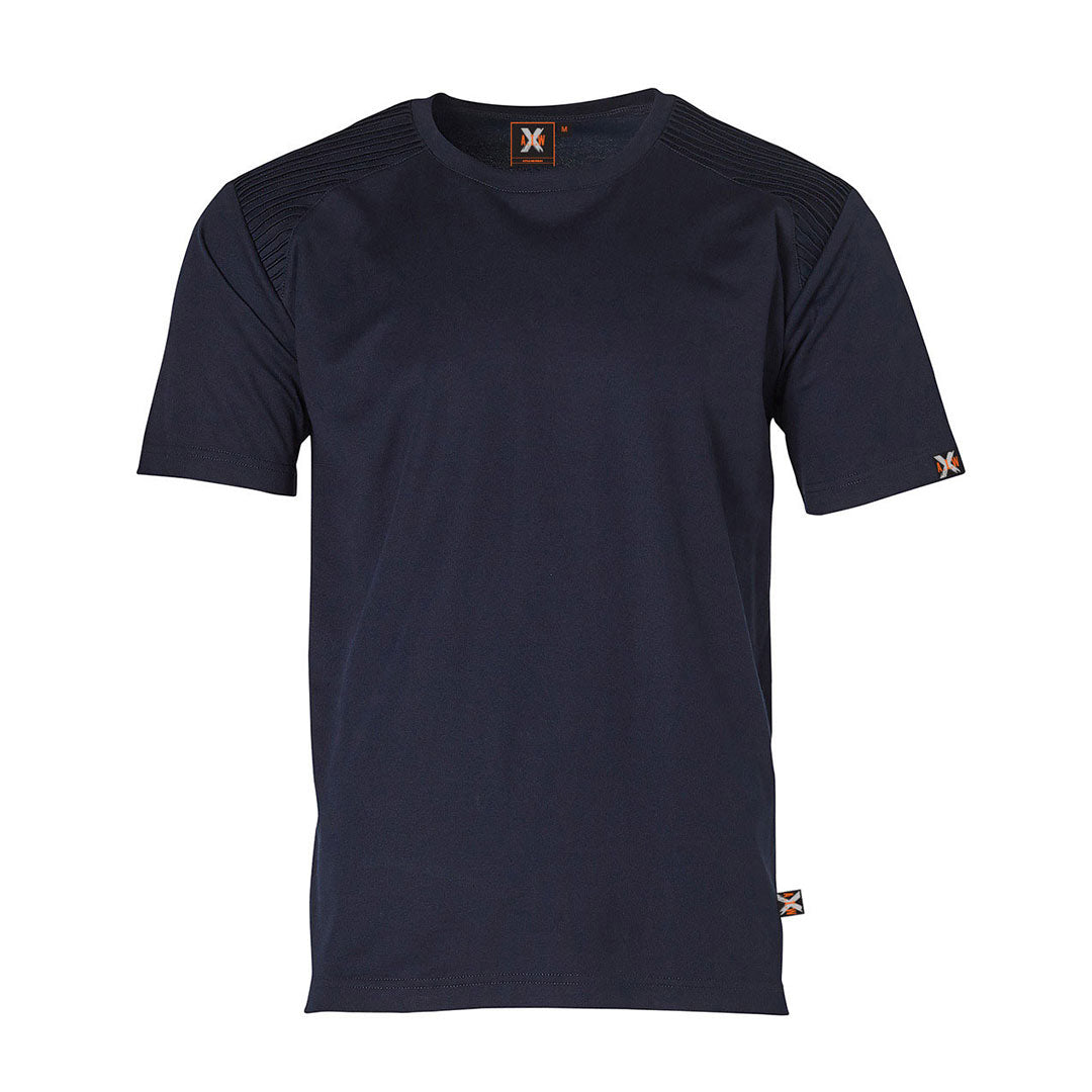 House of Uniforms The Stitched Shoulder Tee | Adults Winning Spirit Navy