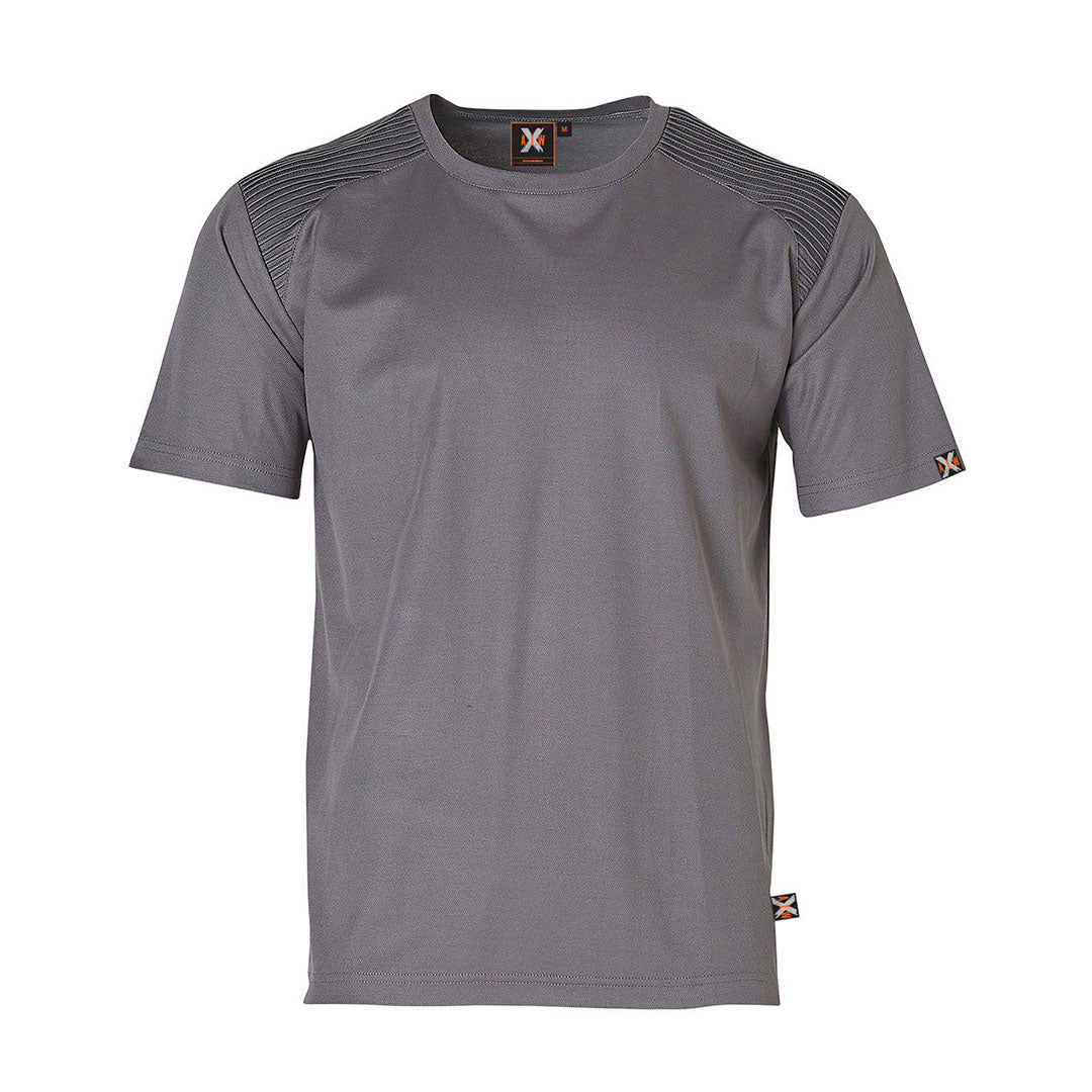 House of Uniforms The Stitched Shoulder Tee | Adults Winning Spirit Steel Grey