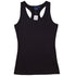 House of Uniforms The Racerback Fitted Cotton Stretch Singlet | Ladies Winning Spirit Black