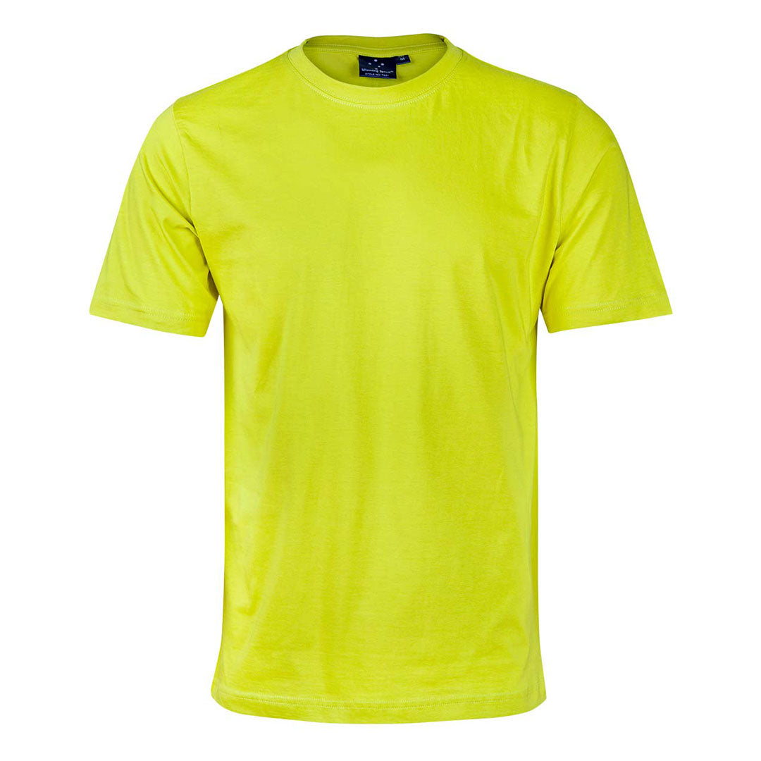 House of Uniforms The Savvy Tee | Brights | Mens Winning Spirit Fluoro Yellow