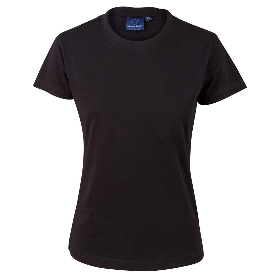 House of Uniforms The Savvy Tee | Basics | Ladies Winning Spirit Black