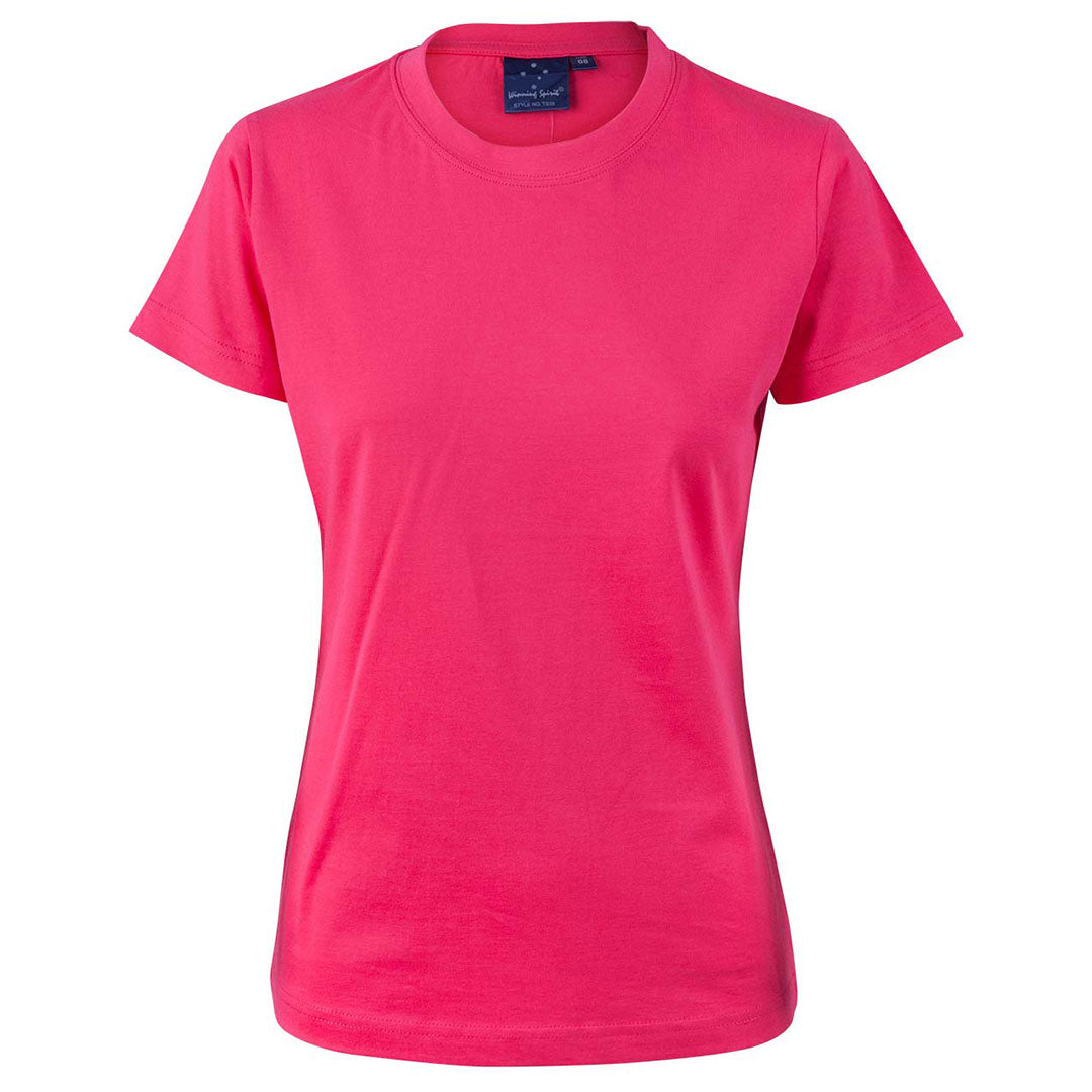 House of Uniforms The Savvy Tee | Brights | Ladies Winning Spirit Fuchsia