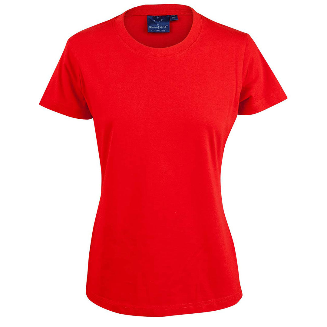 House of Uniforms The Savvy Tee | Basics | Ladies Winning Spirit Red