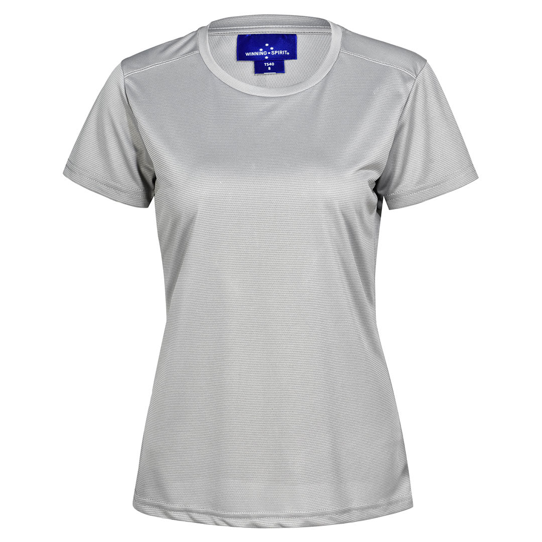 House of Uniforms The Ultra Light Tee | Ladies Winning Spirit Silver