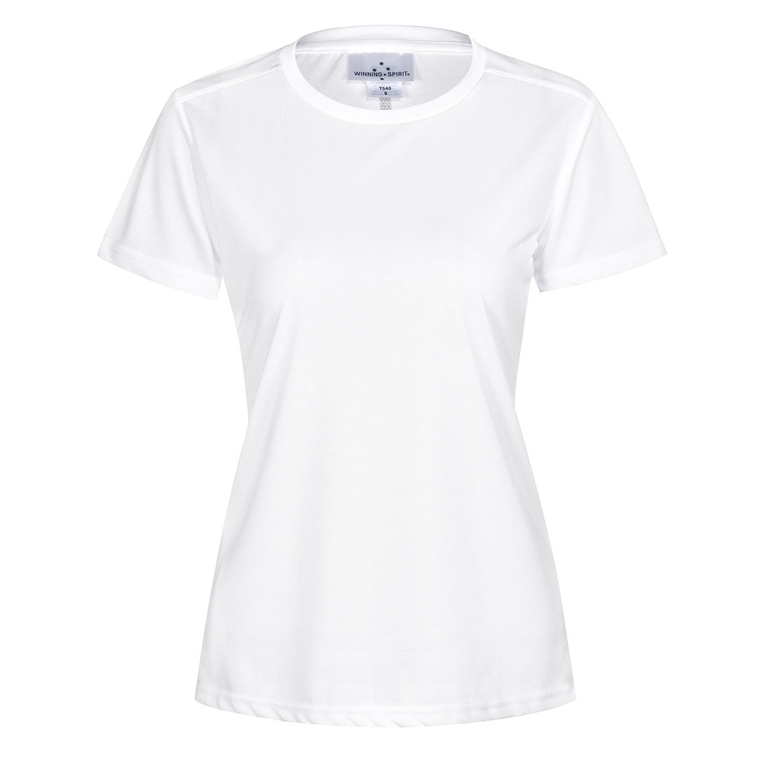 House of Uniforms The Ultra Light Tee | Ladies Winning Spirit White