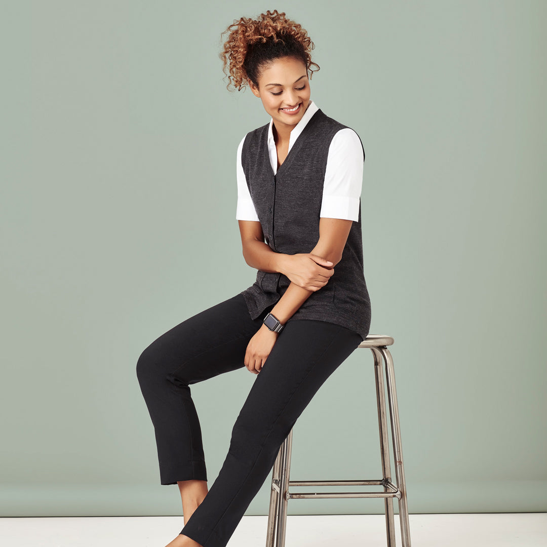 House of Uniforms The Button Front Vest | Ladies Biz Care