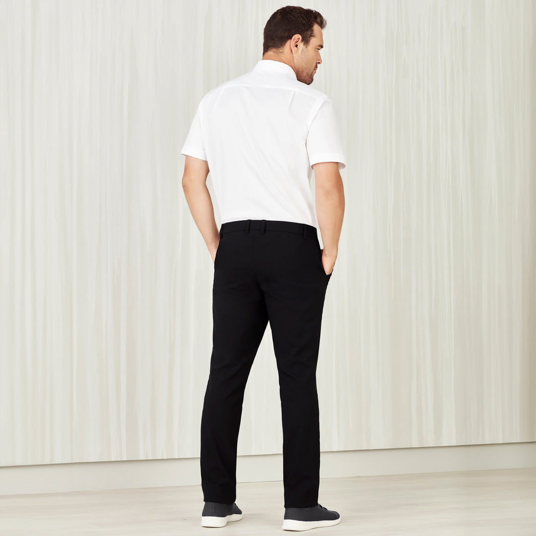 House of Uniforms The Comfort Waist Flat Front Pant | Mens Biz Care
