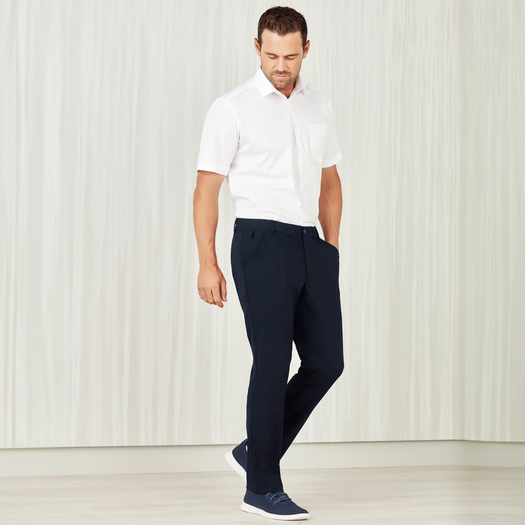 House of Uniforms The Comfort Waist Flat Front Pant | Mens Biz Care