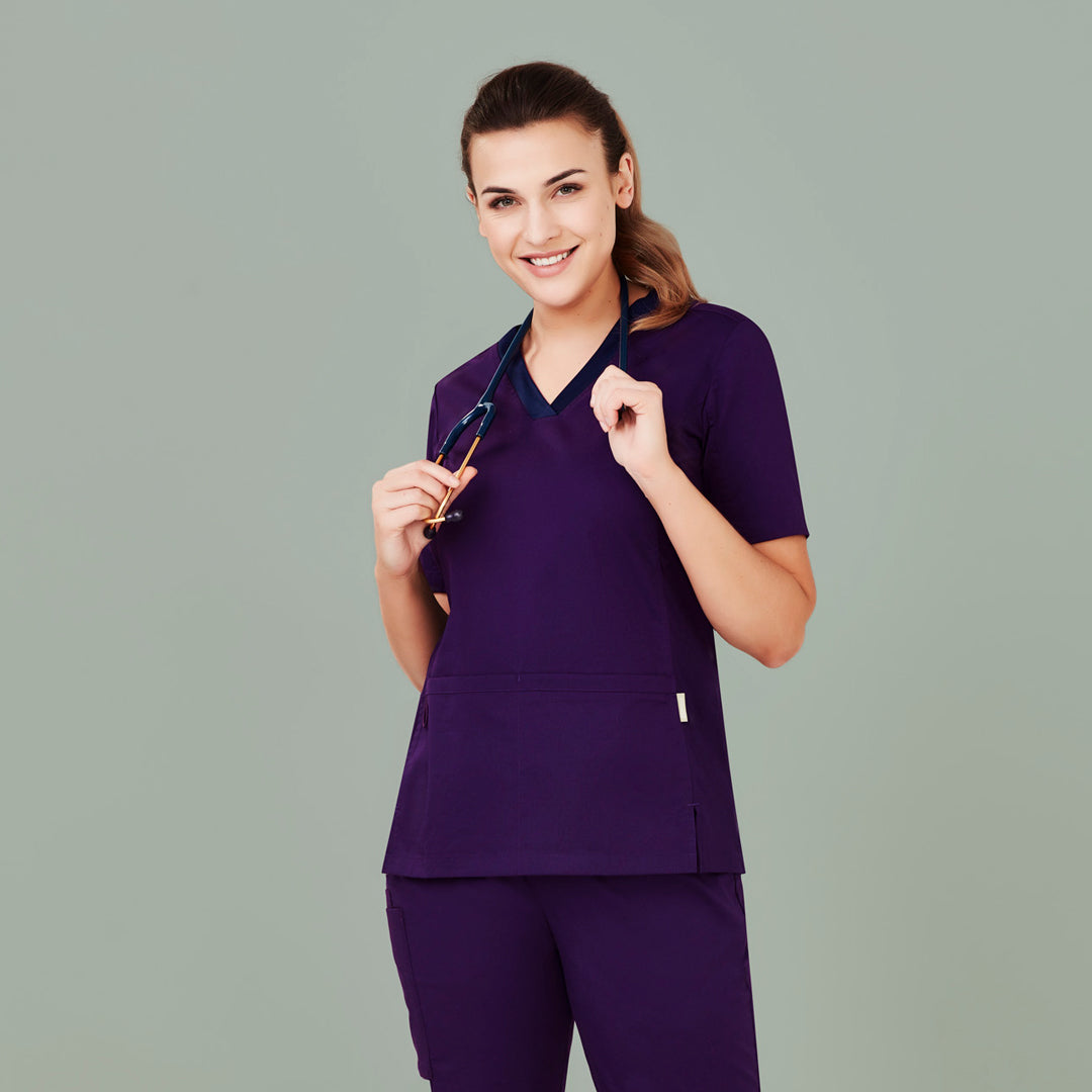 House of Uniforms The Riley V Neck Scrub Top | Ladies Biz Care