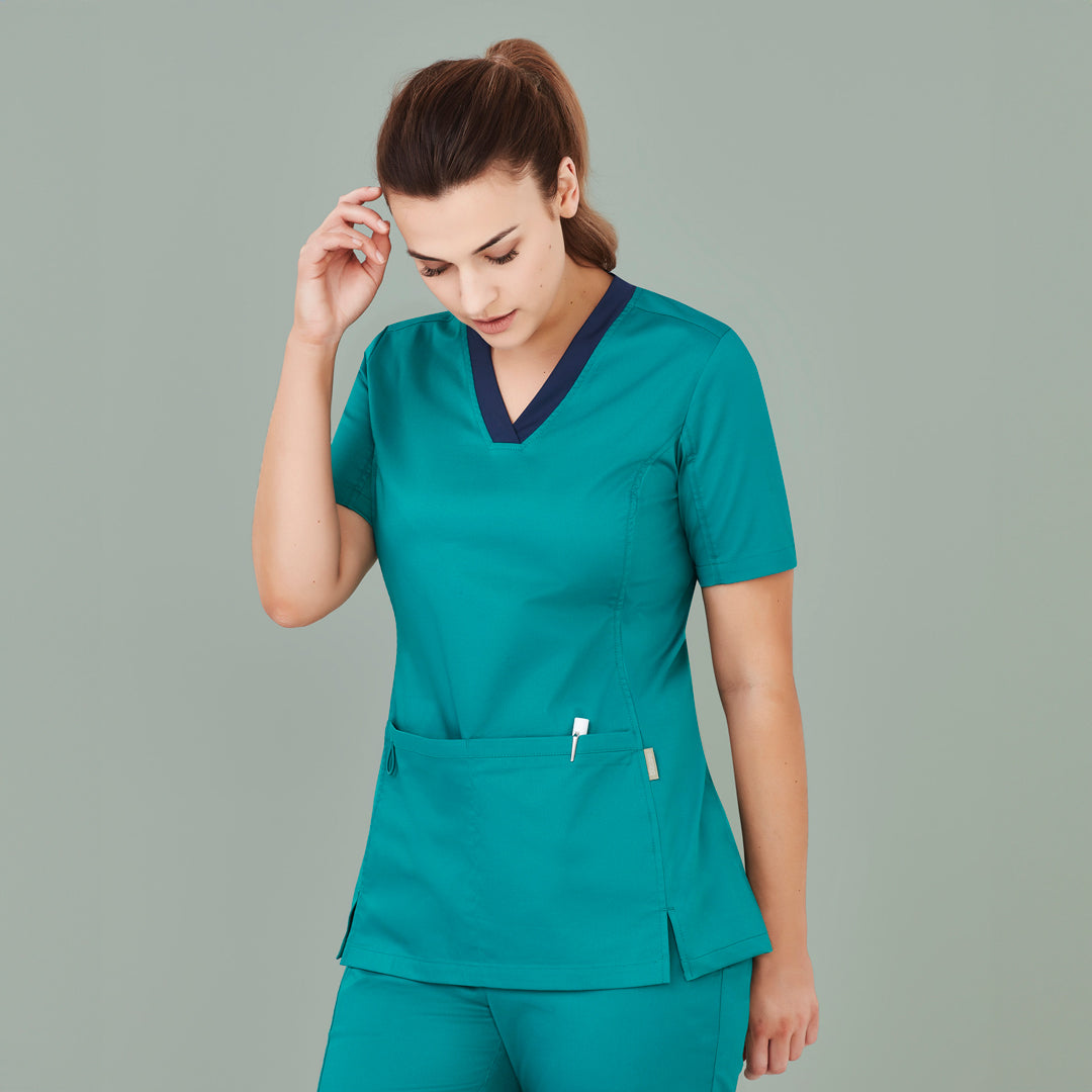 House of Uniforms The Riley V Neck Scrub Top | Ladies Biz Care 