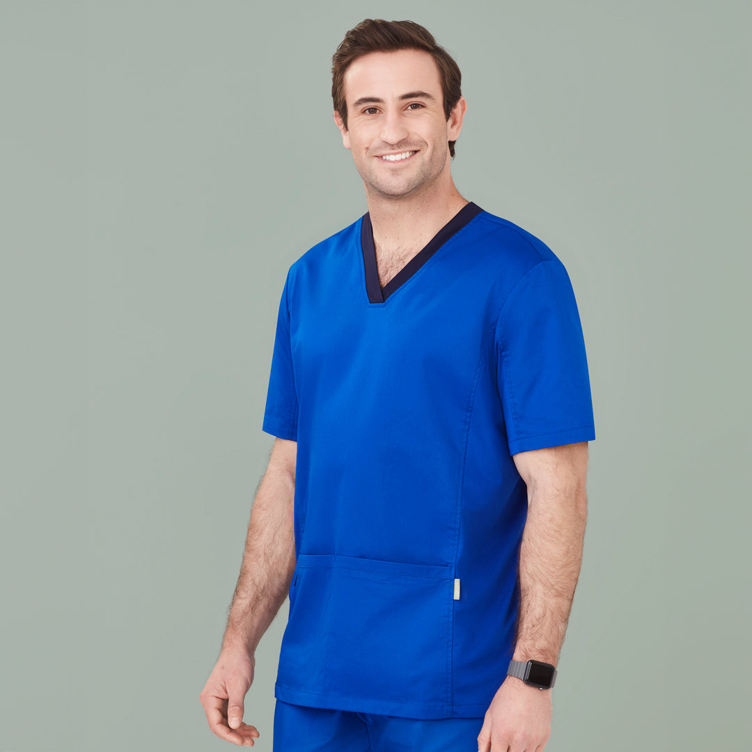 House of Uniforms The Riley V Neck Scrub Top | Mens Biz Care