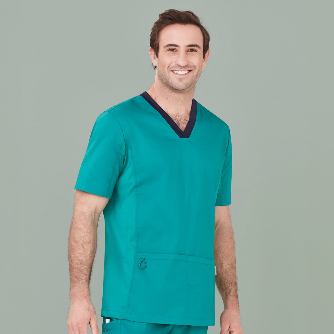 House of Uniforms The Riley V Neck Scrub Top | Mens Biz Care