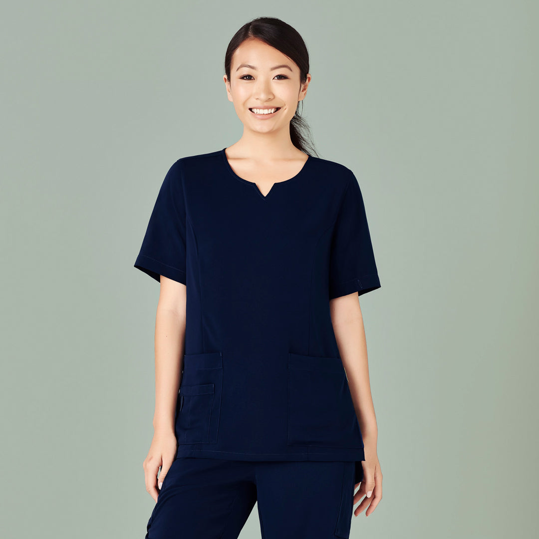 House of Uniforms The Avery Round Neck Scrub Top | Ladies Biz Care 