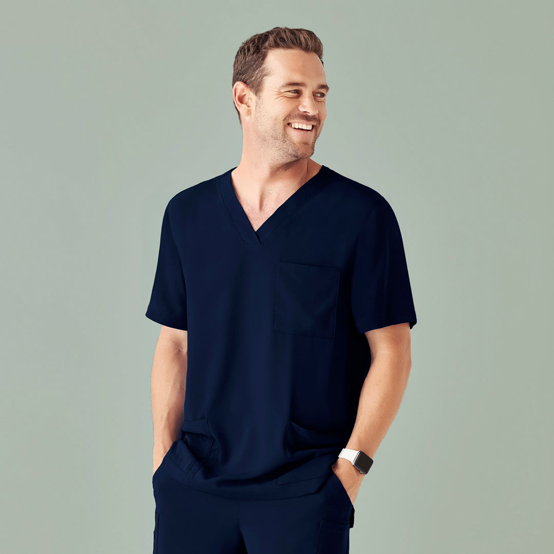 House of Uniforms The Avery V Neck Scrub Top | Mens Biz Care 