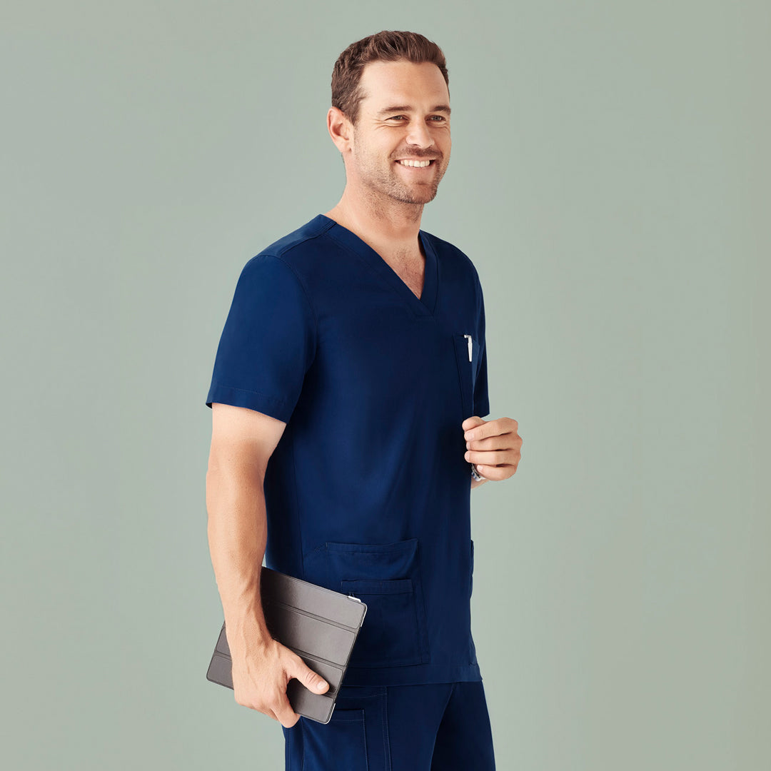 House of Uniforms The Avery V Neck Scrub Top | Mens Biz Care