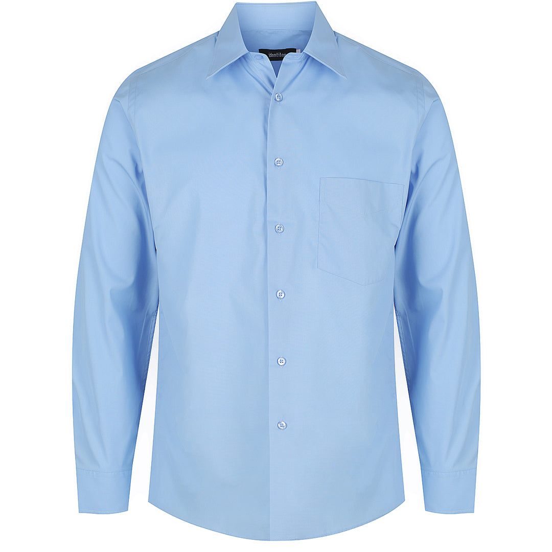 House of Uniforms The Rodeo Shirt | Mens | Short & Long Sleeve Identitee Mid Blue