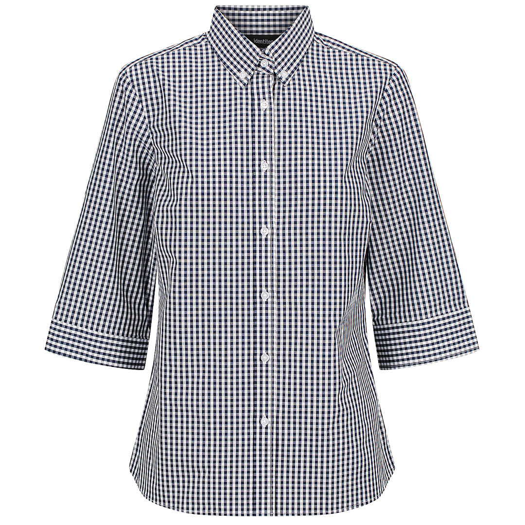 House of Uniforms The Miller Shirt | Ladies | 3/4 Sleeve Identitee Navy