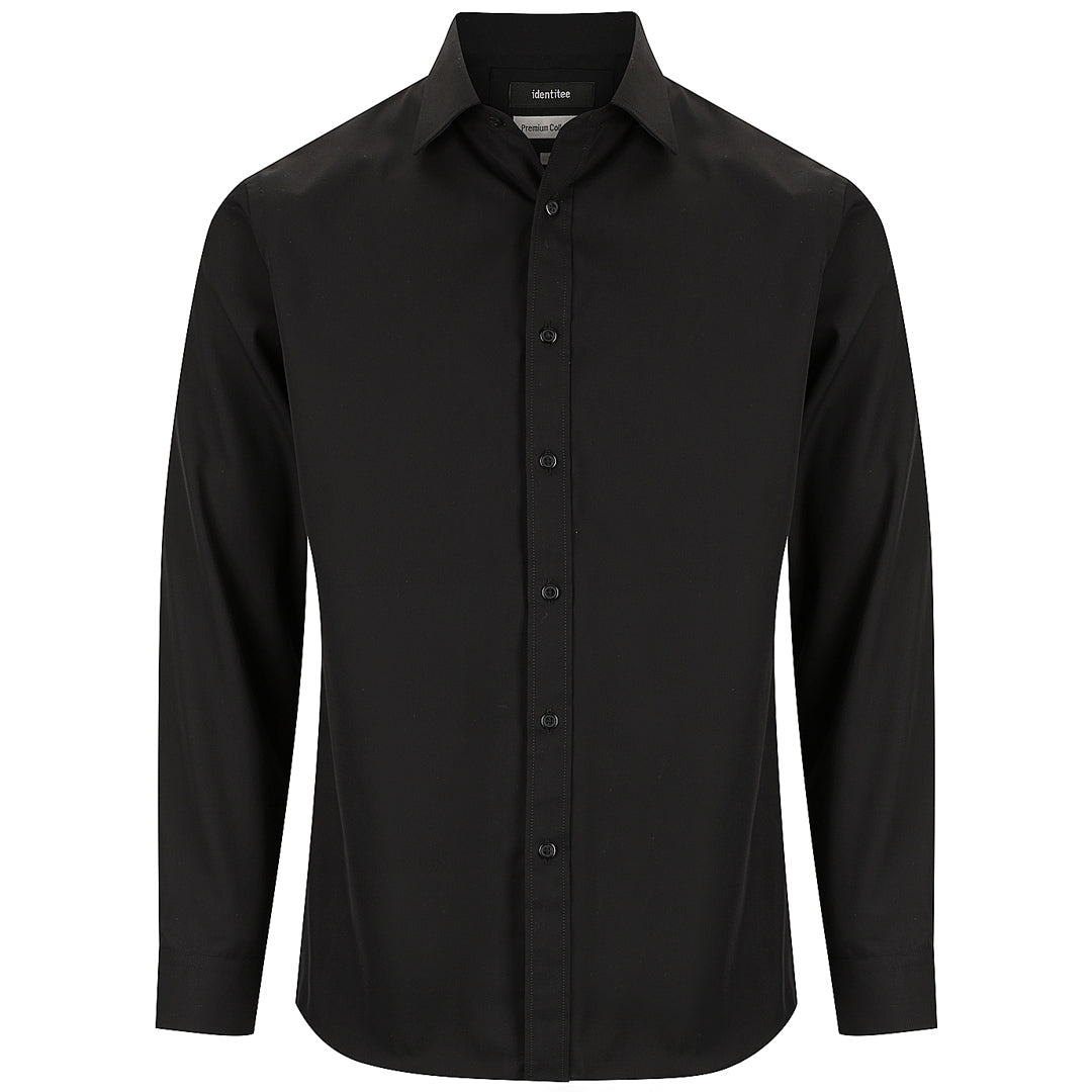 House of Uniforms The Kingston Shirt | Mens | Long Sleeve Identitee Black