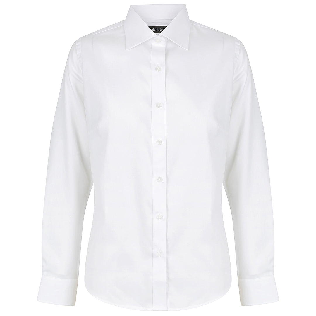 House of Uniforms The Kingston Shirt | Ladies | Long Sleeve Identitee White