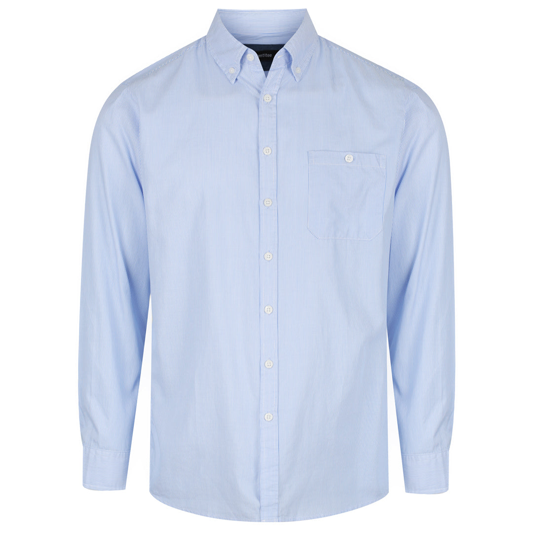 House of Uniforms The Brody Shirt | Mens | Long Sleeve Identitee Sky/White