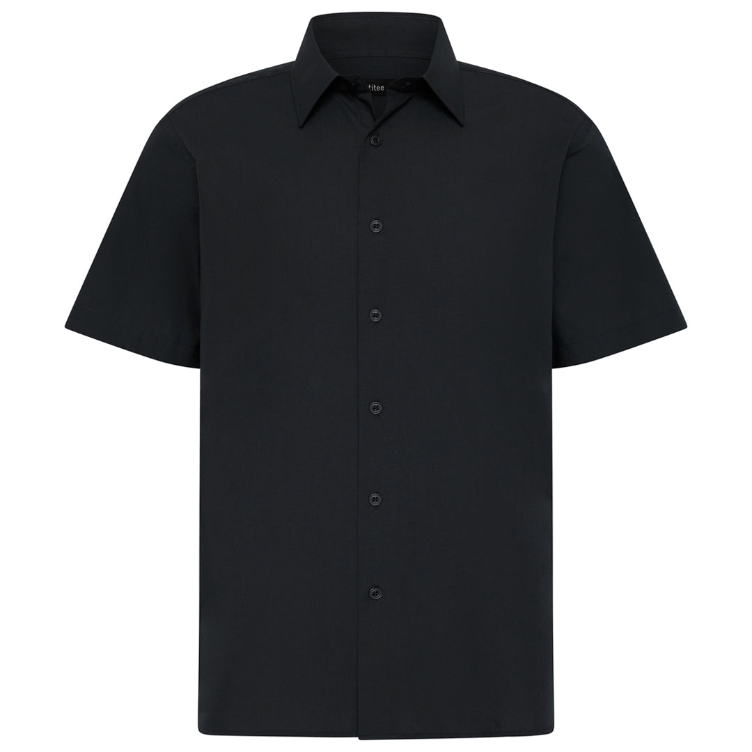 House of Uniforms The Blake Shirt | Mens | Short Sleeve Identitee Black