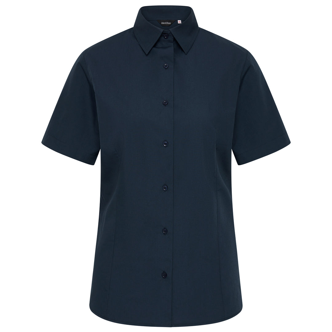 House of Uniforms The Blake Shirt | Ladies | Short Sleeve Identitee Navy
