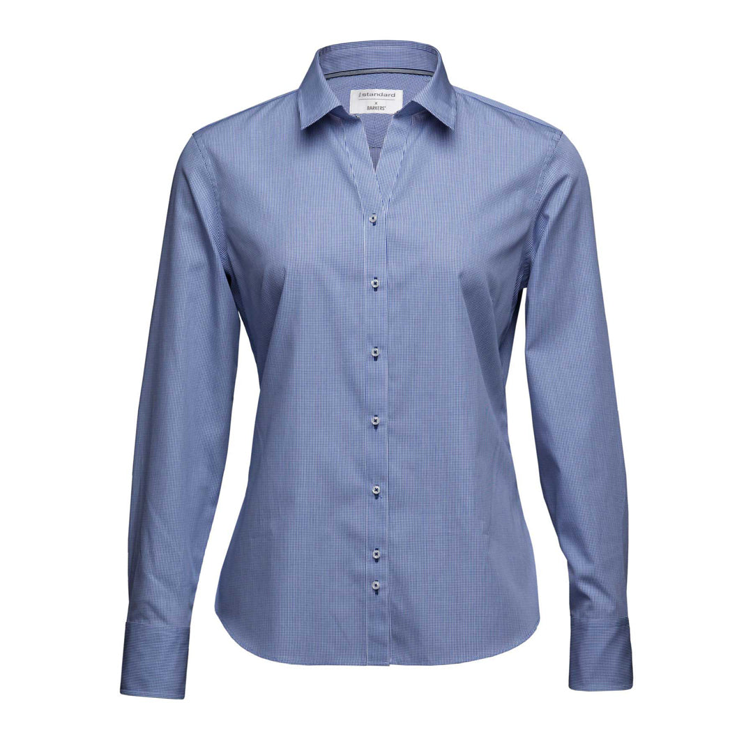 House of Uniforms The Fremont Shirt | Ladies Barkers Navy/White