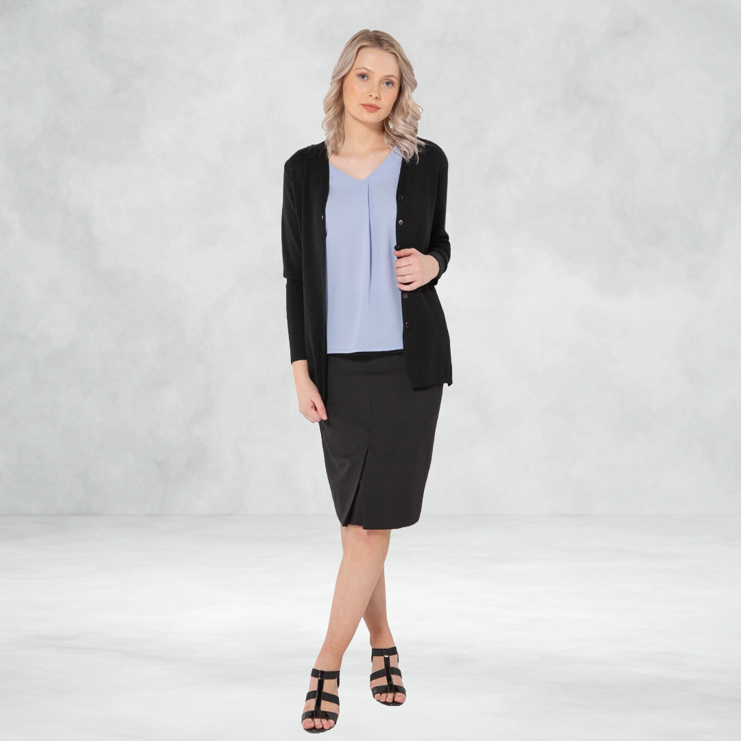 House of Uniforms The Long Line Cardigan | Ladies | Long Sleeves LSJ Collection