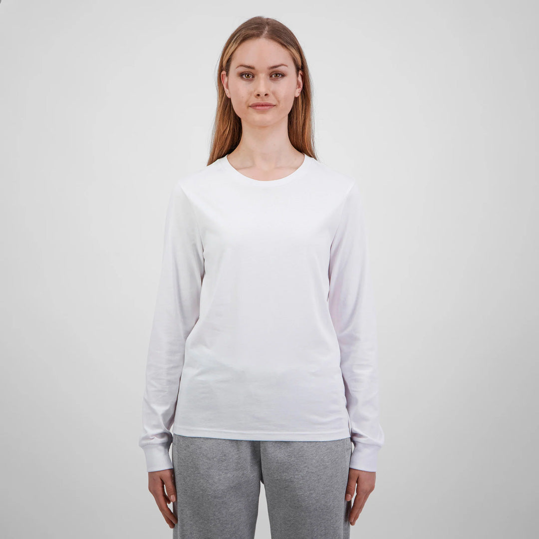 House of Uniforms The Basis Tee | Long Sleeve | Ladies Goodmates White