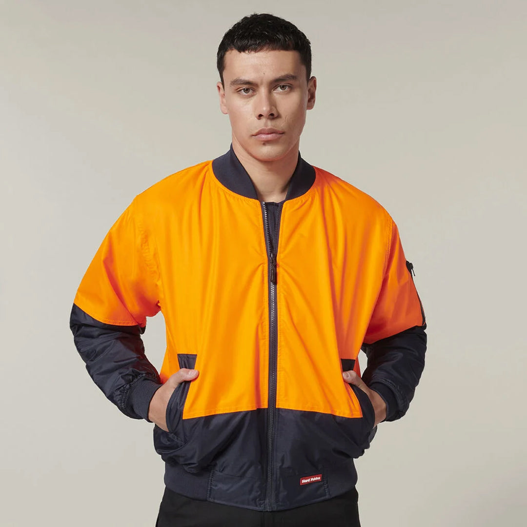 House of Uniforms The Core Day Hi Vis Bomber Jacket | Mens Hard Yakka